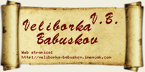 Veliborka Babuškov vizit kartica